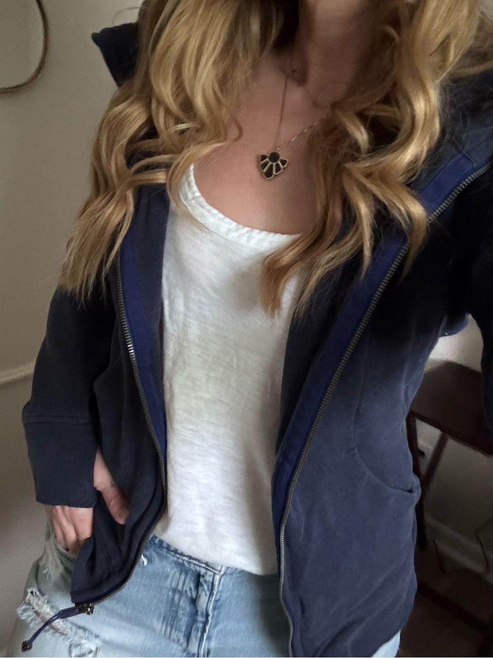 Lululemon Full Zip Scuba Hoodie in Navy Blue 10 M L